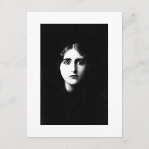 Victorian woman with haunting expression postcard