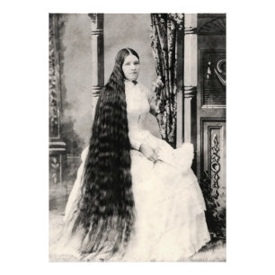 Victorian Woman with Long Hair Photo Print
