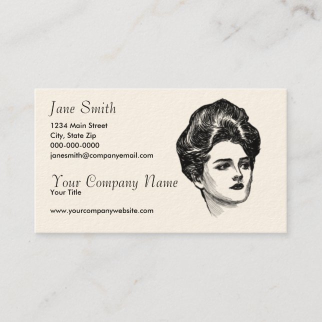 Victorian Women Business Card (Front)
