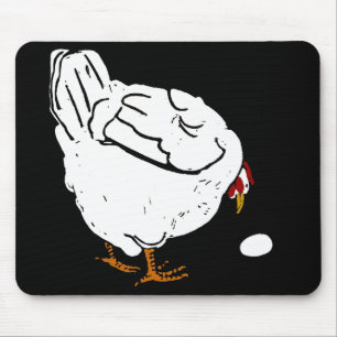 Victorian Woodcut Chicken Hen & Egg Mousepad