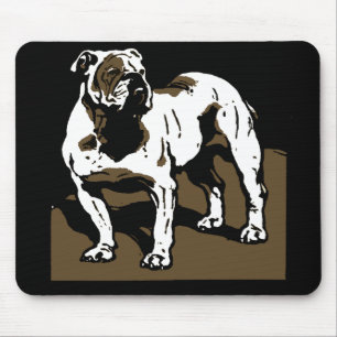 Victorian Woodcut English  Bulldog Mousepad
