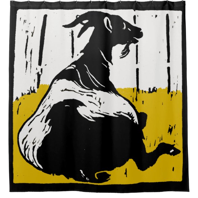 Victorian Woodcut Farm Animal Goats (Front)