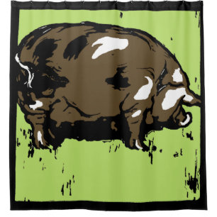 Victorian Woodcut Farm Animals Pigs