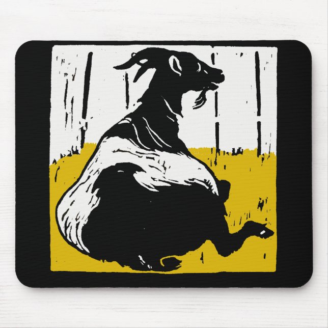 Victorian Woodcut Goat Mousepad (Front)