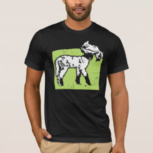 Victorian Woodcut Lambs On T Shirt
