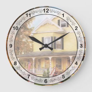 Victorian - Yellow Lace - Dream House Large Clock