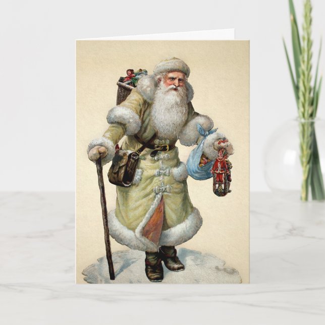 Victorian Yellow Suit Santa Holiday (Front)