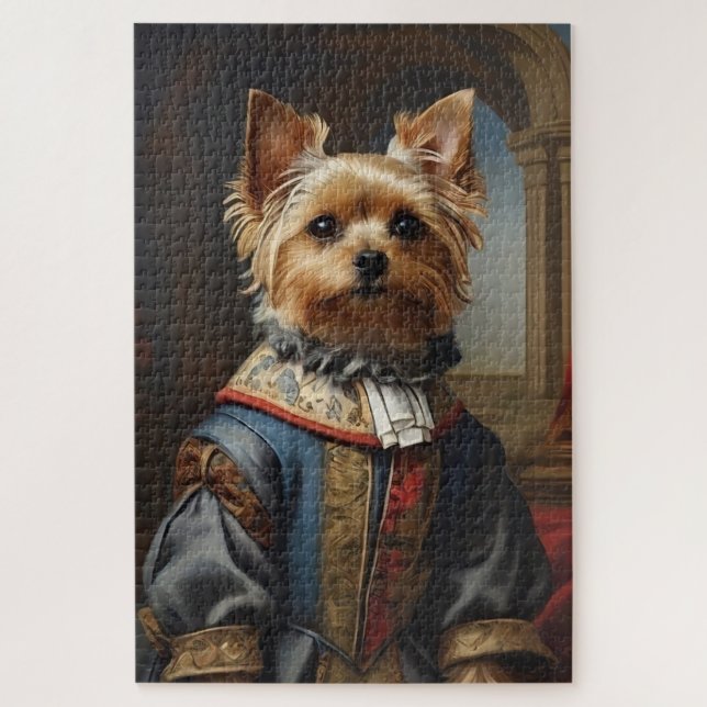 Victorian Yorkshire Terrier in Clothes Whimsical  Jigsaw Puzzle (Vertical)