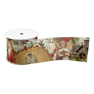 Victorian Yuletide Treasures Collage Satin Ribbon