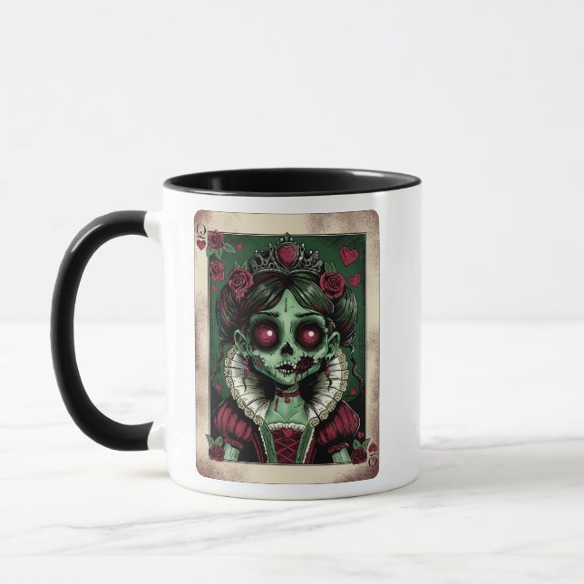 Victorian Zombie Queen of Hearts Mug (Left)