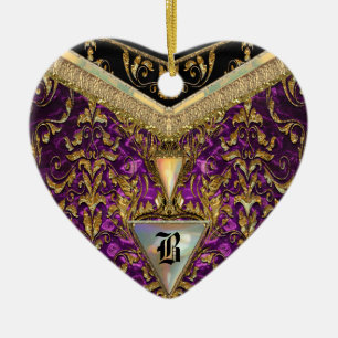 Victoria's Marshwell Monogram Ceramic Ornament