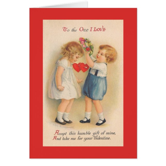 Victorien À Celui Que J'Aime Carte Valentine (Devant)
