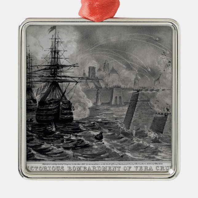 Victorious Bombardment of Vera Cruz Metal Ornament (Front)