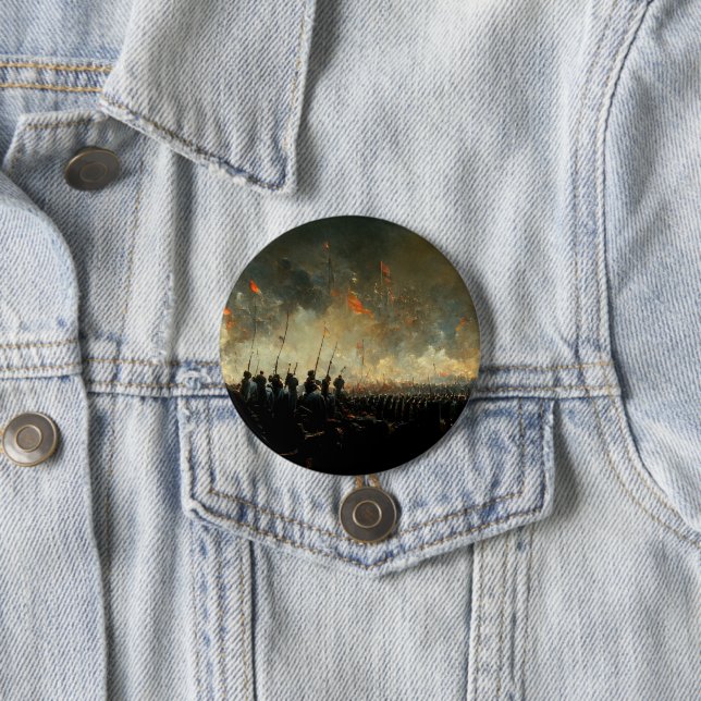 Victory 3 Inch Round Button (In Situ)