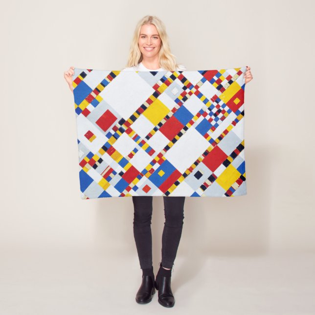 Victory Boogie Woogie, Mondrian Fleece Blanket (In Situ)