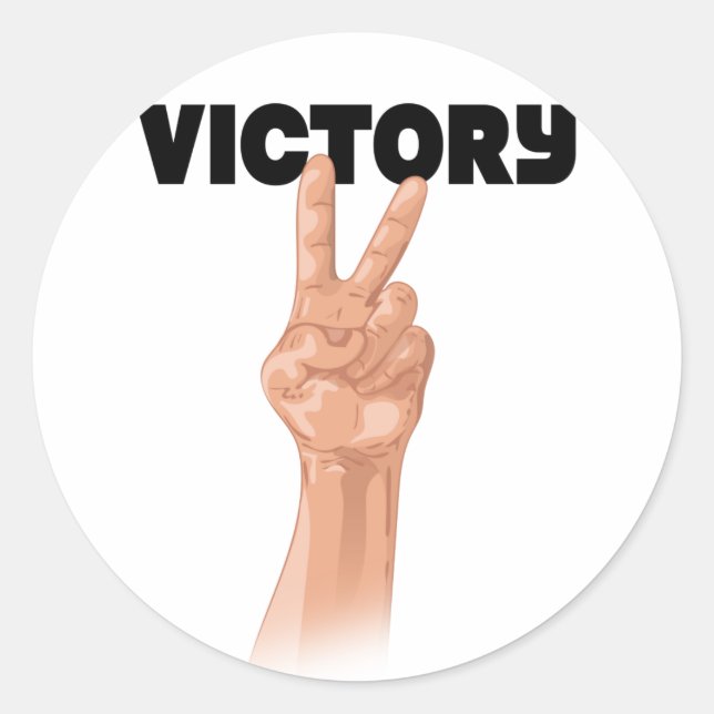 Victory Classic Round Sticker (Front)