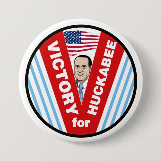 Victory for Huckabee 2016 3 Inch Round Button (Front)
