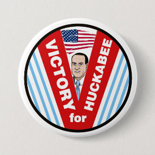 Victory for Huckabee 2016 3 Inch Round Button