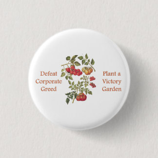 Victory Garden Tomato Tote 1 Inch Round Button