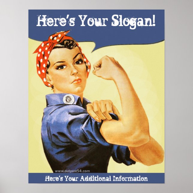 Victory Girl Rosie Riveter Custom Poster (Front)