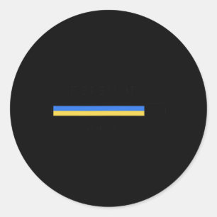 Victory Loading Ukraine Freedom Ukrainian Flag  Classic Round Sticker