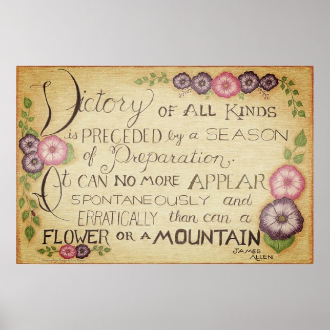 Victory of All Kinds- James Allen Quote Poster (Front)