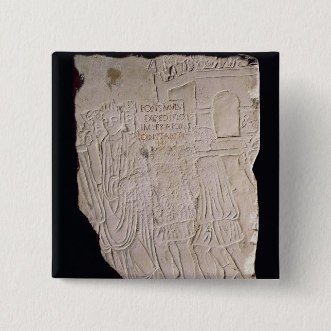 Victory of Constantine the Great over 2 Inch Square Button (Front)