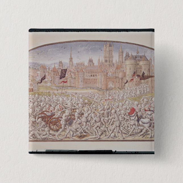 Victory of the inhabitants of Ghent led by 2 Inch Square Button (Front)