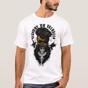 victory_or_valhalla_Death head hipster skull bar T-Shirt