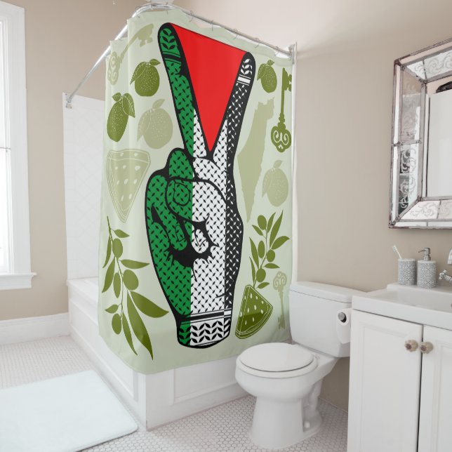Victory Sign Hand Resistance Red Triangle Symbol (In Situ)