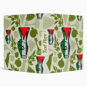 Victory Sign Hand Resistance Red Triangle Symbol Binder