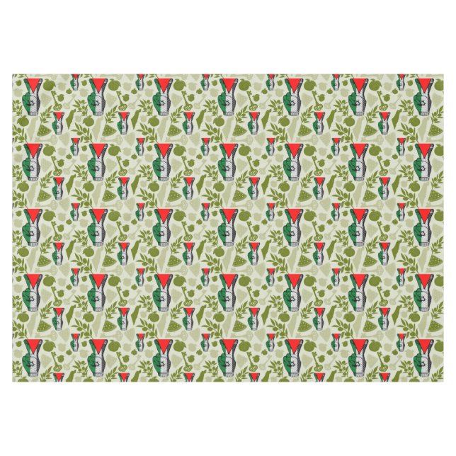 Victory Sign Hand Resistance Red Triangle Symbol Tablecloth (Front (Horizontal))