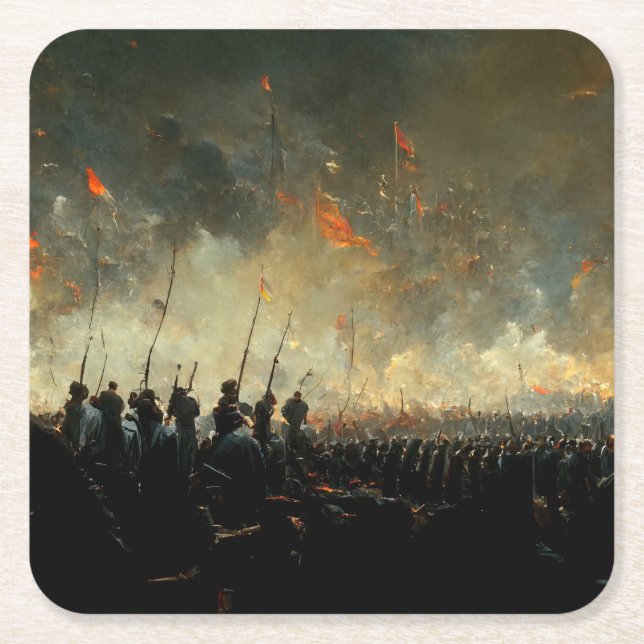 Victory Square Paper Coaster (Front)