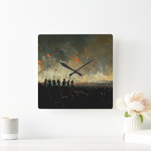 Victory Square Wall Clock