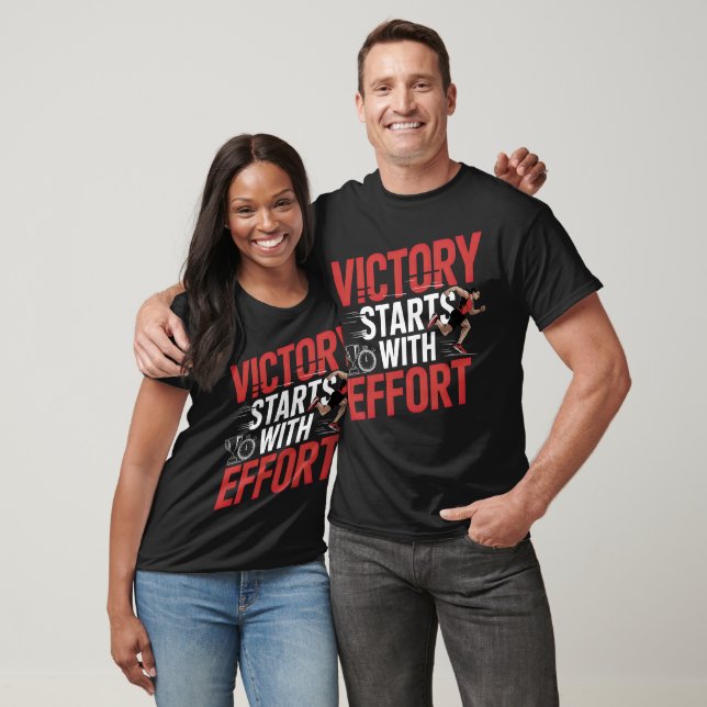 Victory Starts With Effort Runner T-Shirt (Unisex)