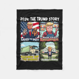 Victory Trump 2024 Greatest Comebyck Inauguration Fleece Blanket