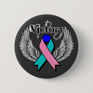 Victory Wings - Thyroid Cancer 2 Inch Round Button