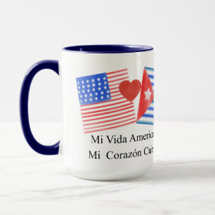 Vida americano, corazón cubano mug