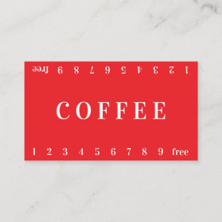 Vida Double Number Loyalty Coffee Punch-Card Card