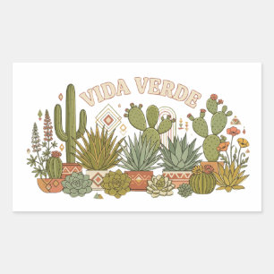 Vida Verde Cactus plants Sticker