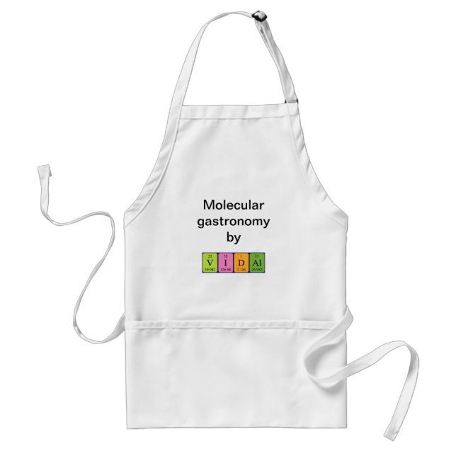 Vidal periodic table name apron (Front)