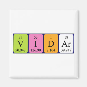 Vidar periodic table name magnet