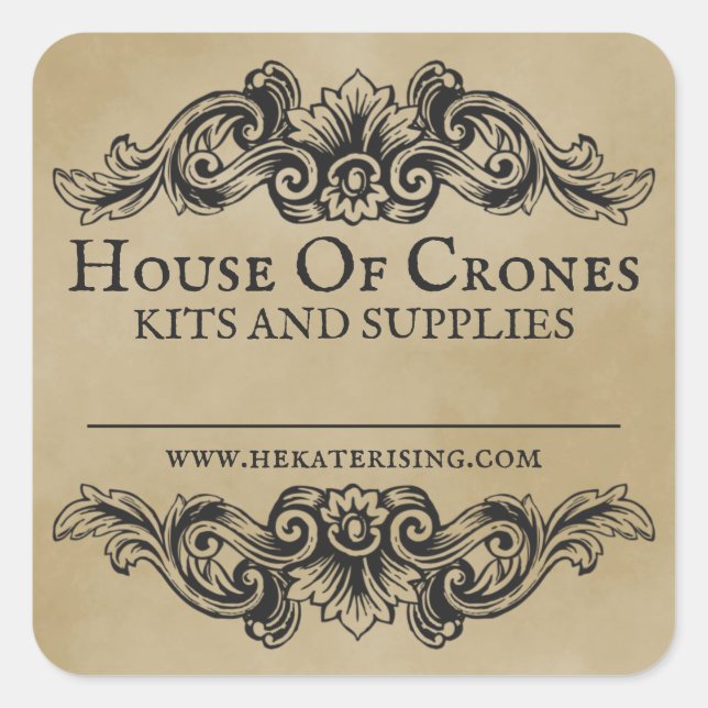 Vide Crystal Herb Spell Fourniture Étiquettes d'af (Devant)