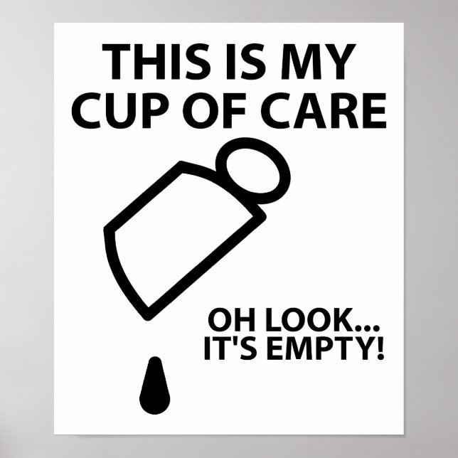 Vide Cup of Care Drôle Poster (Devant)