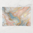 Blush Pastel Bleu Rose Doré Marbre Art
