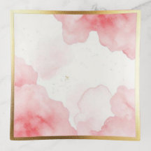 Dusty Rose Sprinkled Gold Coquille