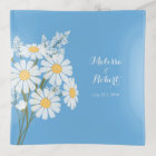 Elégant floral blanc Mariage bleu