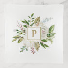 Monogramme de mariage floral Blooms Dorés