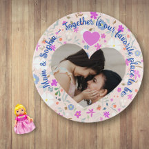 Photo floral rose de maman et fille