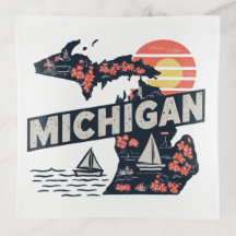 Silhouette rétro du Michigan